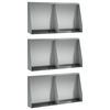 vidaXL Oporn&yacute; m&uacute;r 6 ks 40 x 12 x 50 cm Pozinkovan&aacute; oceľ Strieborn&aacute;