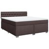 vidaXL Boxspring posteľ s matracom tmavohned&aacute; 180x200 cm l&aacute;tka