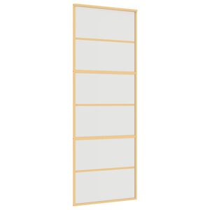 vidaXL Posuvn&eacute; dvere zlat&eacute; 76x205 cm matn&eacute; ESG sklo a hlin&iacute;k