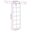 vidaXL Posuvn&eacute; dvere s kovan&iacute;m čierne 76x205 cm ESG sklo