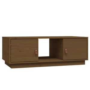 vidaXL Konferenčn&yacute; stol&iacute;k medovo-hned&yacute; 100x50x35 cm borovicov&yacute; mas&iacute;v