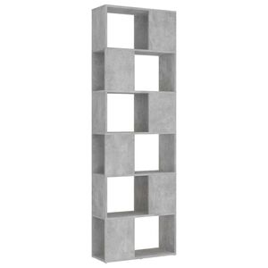 vidaXL Knižnica/deliaca stena bet&oacute;novo siv&aacute; 60x24x186 cm drevotrieska