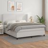 vidaXL Boxspring posteľ s matracom biela 180x200 cm umel&aacute; koža