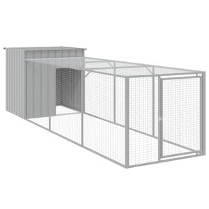 vidaXL Klietka pre kurčat&aacute; v&yacute;beh bledosiv&aacute; 110x405x110 cm poz. oceľ