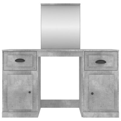 vidaXL Toaletný stolík so zrkadlom betónové sivý 130x50x132,5 cm