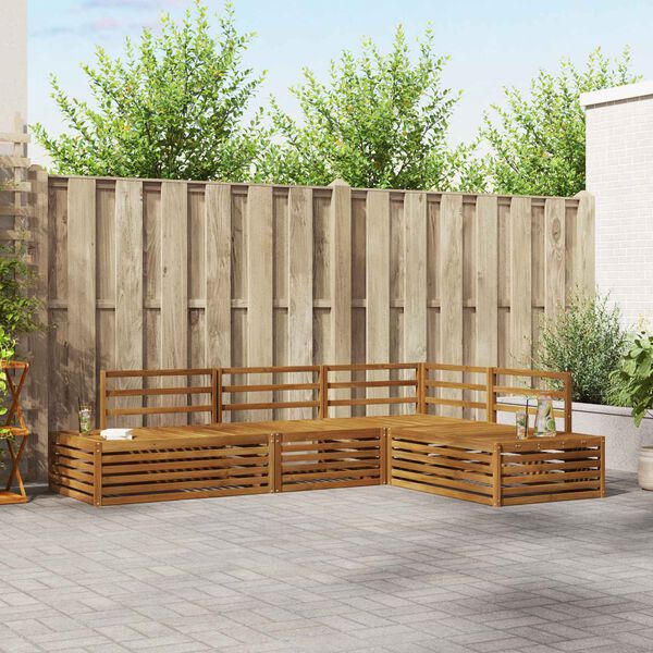 vidaXL Z&aacute;hradn&aacute; s&uacute;prava gaučov 4 Kus Pr&iacute;rodn&aacute; Pevn&eacute; ak&aacute;ciov&eacute; drevo