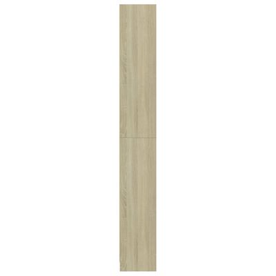 vidaXL Knižnica, 5 políc, biela a sonoma 80x24x175cm, kompozitné drevo