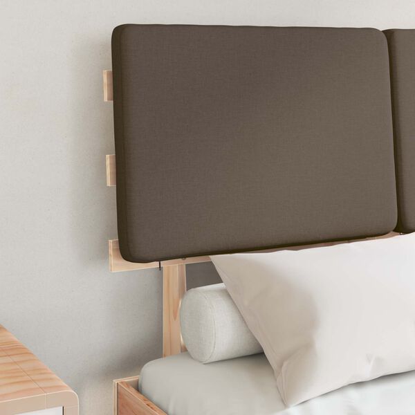 vidaXL R&aacute;m postele s čal&uacute;nen&yacute;m čelom Sivohned&aacute; 120 x 200 cm