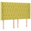 vidaXL Čelo postele s LED zelen&eacute; 147x16x118/128 cm l&aacute;tka