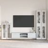 vidaXL Zostava TV skriniek so z&aacute;suvkou Biela Kompozitn&eacute; drevo
