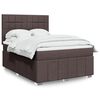vidaXL Boxspring posteľ s matracom tmavohned&aacute; 140x190 cm l&aacute;tka
