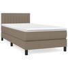 vidaXL Boxspring posteľ s matracom sivohned&yacute; 100x200 cm l&aacute;tka