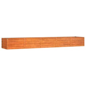 vidaXL Vyv&yacute;&scaron;en&yacute; z&aacute;hradn&yacute; z&aacute;hon, hrdzav&yacute; 400x80x45 cm, cortenov&aacute; oceľ
