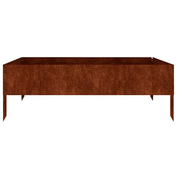 vidaXL Vyv&yacute;&scaron;en&yacute; z&aacute;hradn&yacute; z&aacute;hon 100x100x33,5 cm cortenov&aacute; oceľ