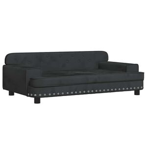 vidaXL Pelech pre psa, čierny 90x53x30 cm, zamat