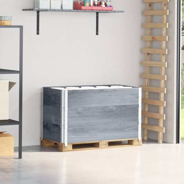 vidaXL Paletov&eacute; ohr&aacute;dky 3 ks siv&eacute; 100x50 cm borovicov&yacute; mas&iacute;v