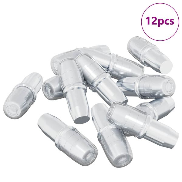 vidaXL Policov&aacute; klin 12 pcs Strieborn&aacute; 7 x 16 mm Železo