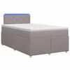 vidaXL Posteľ boxspring s matracom Sivohned&aacute; 120 x 200 cm L&aacute;tka