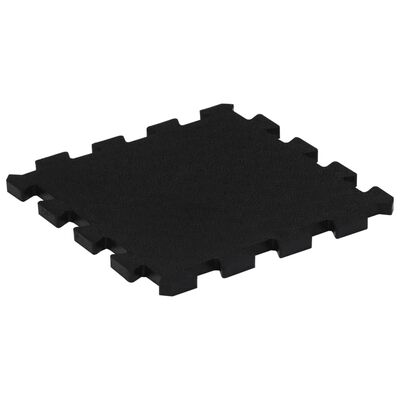 vidaXL Gumové podlahové dlaždice 16 ks čierne 16 mm 30x30 cm