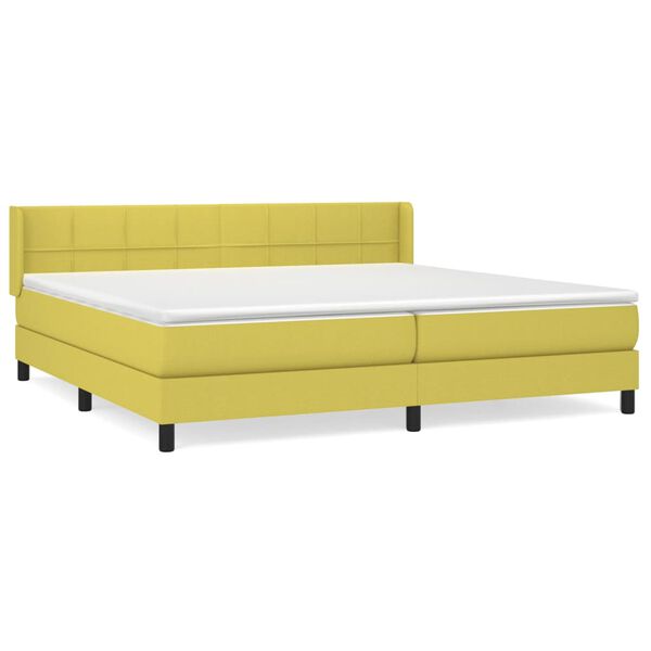 vidaXL Boxspring posteľ s matracom zelen&aacute; 200x200 cm l&aacute;tka