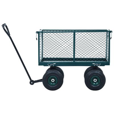 vidaXL Záhradný ručný vozík zelený 350 kg
