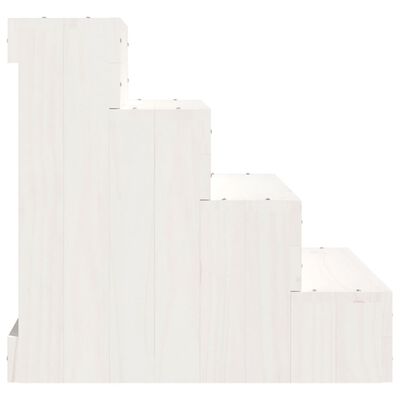 vidaXL Schody pre domáce zvieratá biele 40x49x47 cm masívna borovica