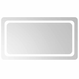 vidaXL Zrkadlo do k&uacute;peľne s LED Priehľadn&aacute; 90 x 50 cm tvrden&eacute; sklo