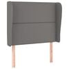 vidaXL Čelo postele so z&aacute;hybmi siv&eacute; 103x23x118/128 cm umel&aacute; koža