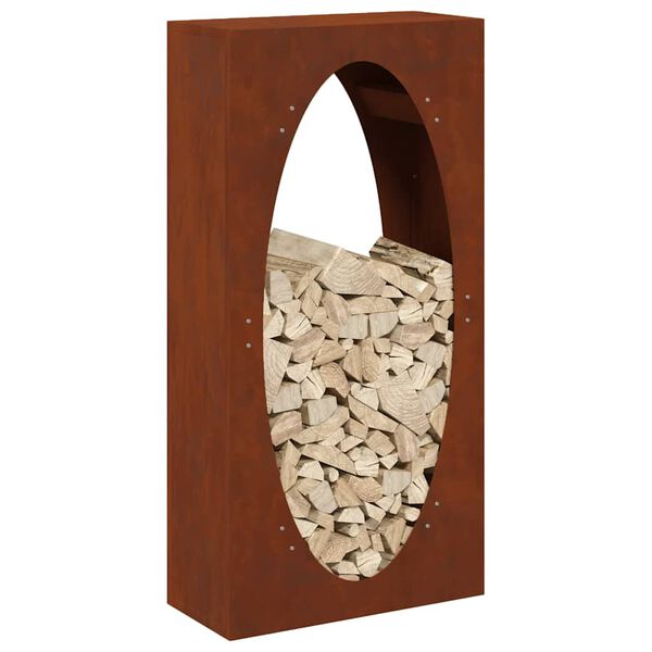 vidaXL Reg&aacute;l na krbov&eacute; drevo oceľ odoln&aacute; voči poveternostn&yacute;m vplyvom