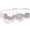 vidaXL 7-dielna záhradná súprava pohoviek s vankúšmi hnedá polyratan