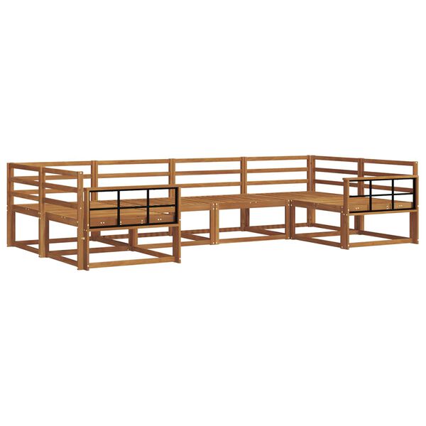 vidaXL Z&aacute;hradn&aacute; s&uacute;prava gaučov 6 pcs Pr&iacute;rodn&aacute; Pevn&eacute; ak&aacute;ciov&eacute; drevo