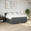vidaXL Boxspring posteľ s matracom tmavosiv&aacute; 180x200 cm l&aacute;tka