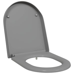 vidaXL WC sedadlo Siv&aacute; 49 x 36 x 4 cm Duroplast