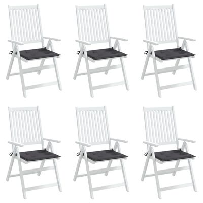 vidaXL Podložky na záhradné stoličky 6 ks 40x40x3 cm, oxfordská látka