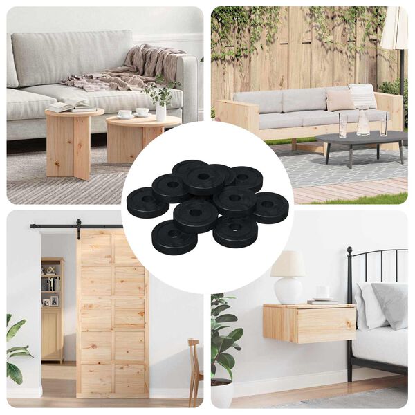 vidaXL vhodn&eacute; pre ploch&eacute; podložky 36000 pcs Čierna 15 x 4 x 3 mm