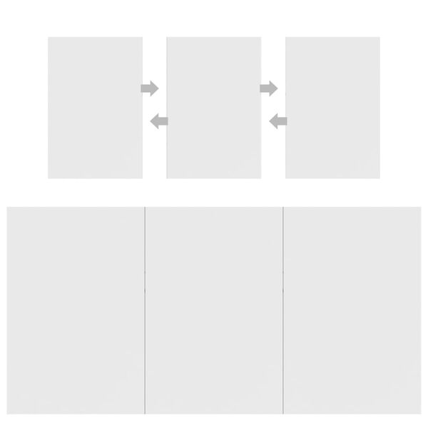 vidaXL Jed&aacute;lensk&yacute; st&ocirc;l, biely 160x80x76 cm, drevotrieska