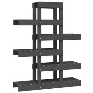 vidaXL Stojan na rastliny siv&yacute; 85x25x109,5 cm mas&iacute;vna borovica