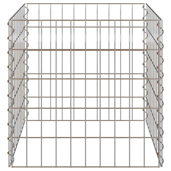 vidaXL Kompostér Sivá Oceľ