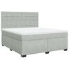 vidaXL Posteľn&yacute; r&aacute;m boxsping s matracom bledosiv&yacute; 180x200 cm zamat