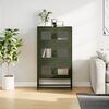 vidaXL Highboard Olive Green 68x39x123 cm Oceľ