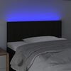 vidaXL Čelo postele s LED čierne 90x5x78/88 cm l&aacute;tka