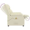 vidaXL Masážne kreslo, krémové, umelá koža