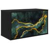 vidaXL N&aacute;stenn&yacute; TV kabinet WIJHE 69 x 33 x 40 cm Čierny dub