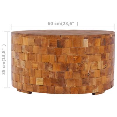 vidaXL Konferenčný stolík 60x60x35 cm masívne teakové drevo