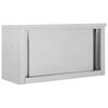 vidaXL Kuchynsk&aacute; n&aacute;stenn&aacute; skrinka s posuvn&yacute;mi dvierkami 90x40x50 cm nehrdzavej&uacute;ca oceľ
