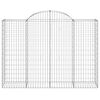 vidaXL Oblúkové gabionové koše 18 ks 200x50x140/160 cm pozink. železo