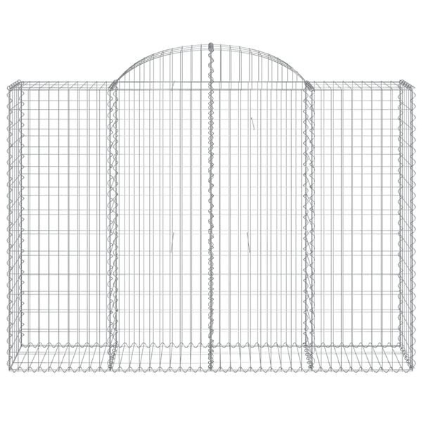 vidaXL Oblúkové gabionové koše 18 ks 200x50x140/160 cm pozink. železo