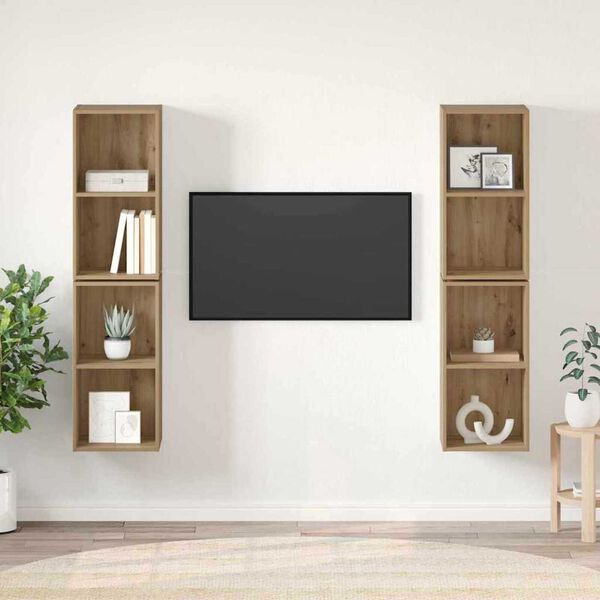vidaXL Zostava TV skriniek 4 pcs Remeseln&yacute; dub 37 x 37 x 72 cm