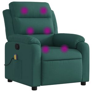 vidaXL Mas&aacute;žne kreslo s polohovac&iacute;m mechanizmom, tmavozelen&eacute;, l&aacute;tkov&eacute;