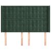 vidaXL Čelo postele so z&aacute;hybmi tmavozelen&yacute; 147x16x118/128 cm zamat